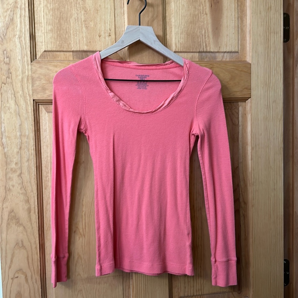 Lands end pink long sleeve